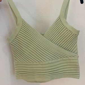 Princess Polly S/M Mint Knitted Crop Top. Tagged removed but never worn.